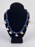 Zuni Turquoise Mother of Pearl Lapis Necklace