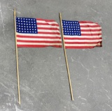 Pair of WW2 48 Star American Flags