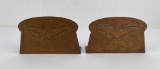 Pair of Arts and Crafts Hammered Copper Bookends