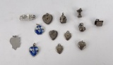 Victorian Sterling Silver Charm Bracelet Lot