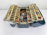 Vintage Fishing Tackle Box and Contents