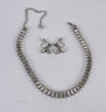 Vintage Duane Rhinestone Necklace and Earrings