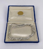 Vintage Eisenberg Ice Rhinestone Necklace in Box