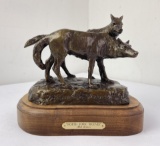 Bob Scriver North Fork Wolves Bronze Montana