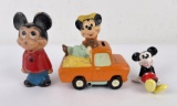 Lot of 3 Vintage Mickey Mouse Figurines