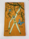 Folk Art Embroidery Picture Yo-Yo the Monkey