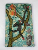 Folk Art Embroidery Picture Jo-Jo the Monkey