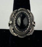 Navajo Sterling Silver Jet Ring