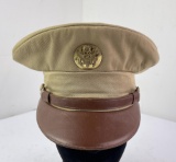 WW2 US Army Officers Crusher Cap Hat
