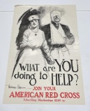 What are you Doing to Help WW1 Red Cross Poster