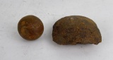 Civil War Cannon Ball Fragment Grapeshot