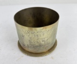 Trench Art WW1 Tank Corp Shell 1918