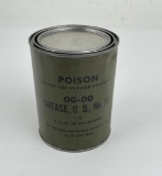 WW2 US Army OG-00 Grease 1lb Can