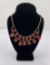 Bohemian Red Coral Wood Bead Necklace