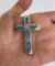 Navajo Sterling Silver Turquoise Inlay Cross