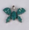 Sterling Turquoise Butterfly Necklace Pendant