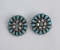 Zuni Petit Point Turquoise Sterling Earrings