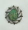 Old Pawn Navajo Sterling Silver Turquoise Brooch