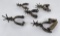 Group of 5 Antique Single Charro Spurs