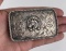 Sterling Silver Horse Head Cowboy Belt Buckle