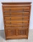 Chinese Wood Jewelry Cabinet Flatware Chest