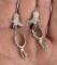 Sterling Silver Cowboy Spur Boot Earrings