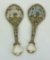 Pair of Chinese Cloisonne Enamel Hand Mirrors