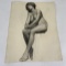 Frederick Kress Drawing Nude Study California