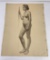 Frederick Kress Drawing Nude Study California