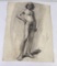 Frederick Kress Drawing Nude Study California