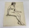 Frederick Kress Drawing Nude Study California