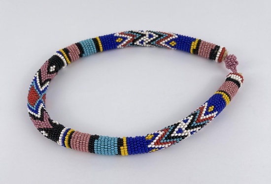 Montana Crow Indian Beaded Choker Necklace
