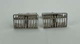 Chinese Sterling Silver Abacus Cufflinks