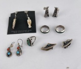 Group of Navajo Sterling Silver Turquoise Jewelry