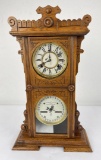 Antique Waterbury Double Dial Calendar Clock