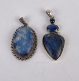 Sterling Silver Blue Labradorite Necklace Pendants