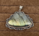 Sterling Silver Labradorite Necklace Pendant