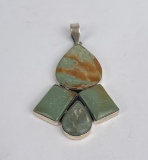 Sterling Himalayan Turquoise Necklace Pendant