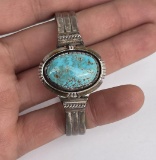 Delbert Vandever Navajo Turquoise Bracelet