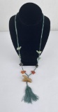 Chinese Multi Color Jade horse Necklace