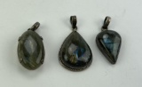 Sterling Silver Labradorite Necklace Pendants