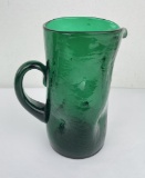 Blenko Forest Green Glass Water Pitcher