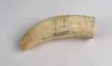 Antique Sailor Scrimshawed Whale Tooth