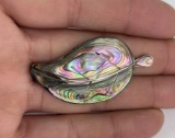 Taxco Mexico Sterling Silver Abalone Brooch Pin