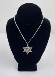 Navajo Sterling Silver Turquoise Star Necklace