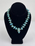 Old Pawn Turquoise Bench Bead Necklace