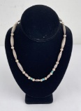 Navajo Sterling Silver Bench Bead Necklace