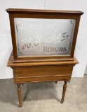 Antique Oak Display Cabinet Show Case