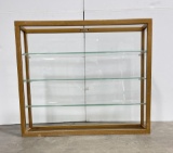 Antique Scientific Glass Wood Display Cabinet