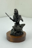 Harvey Rattey Bronze Indian Drummer